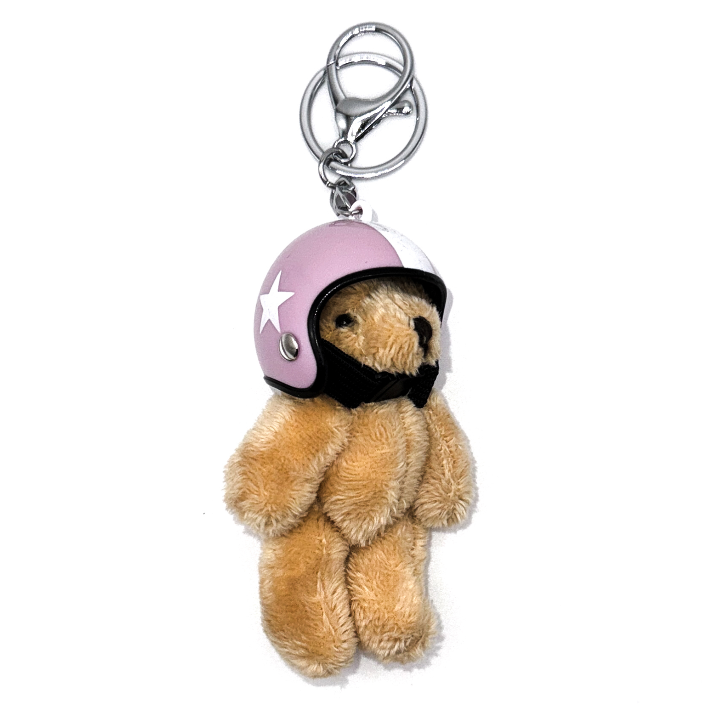 Helmet Teddy Bear Keychain