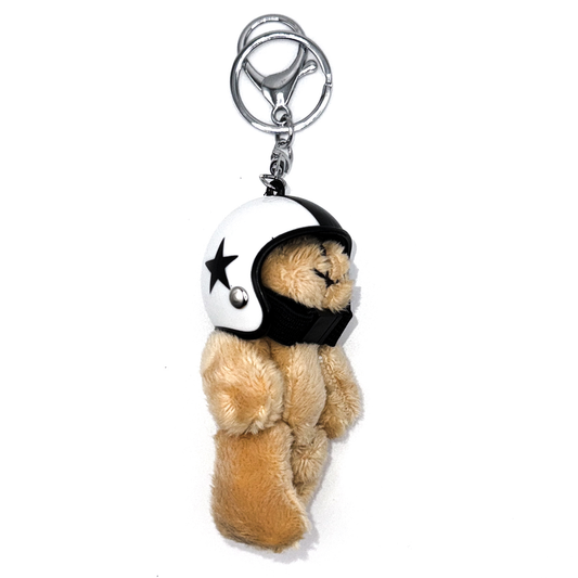 Helmet Teddy Bear Keychain