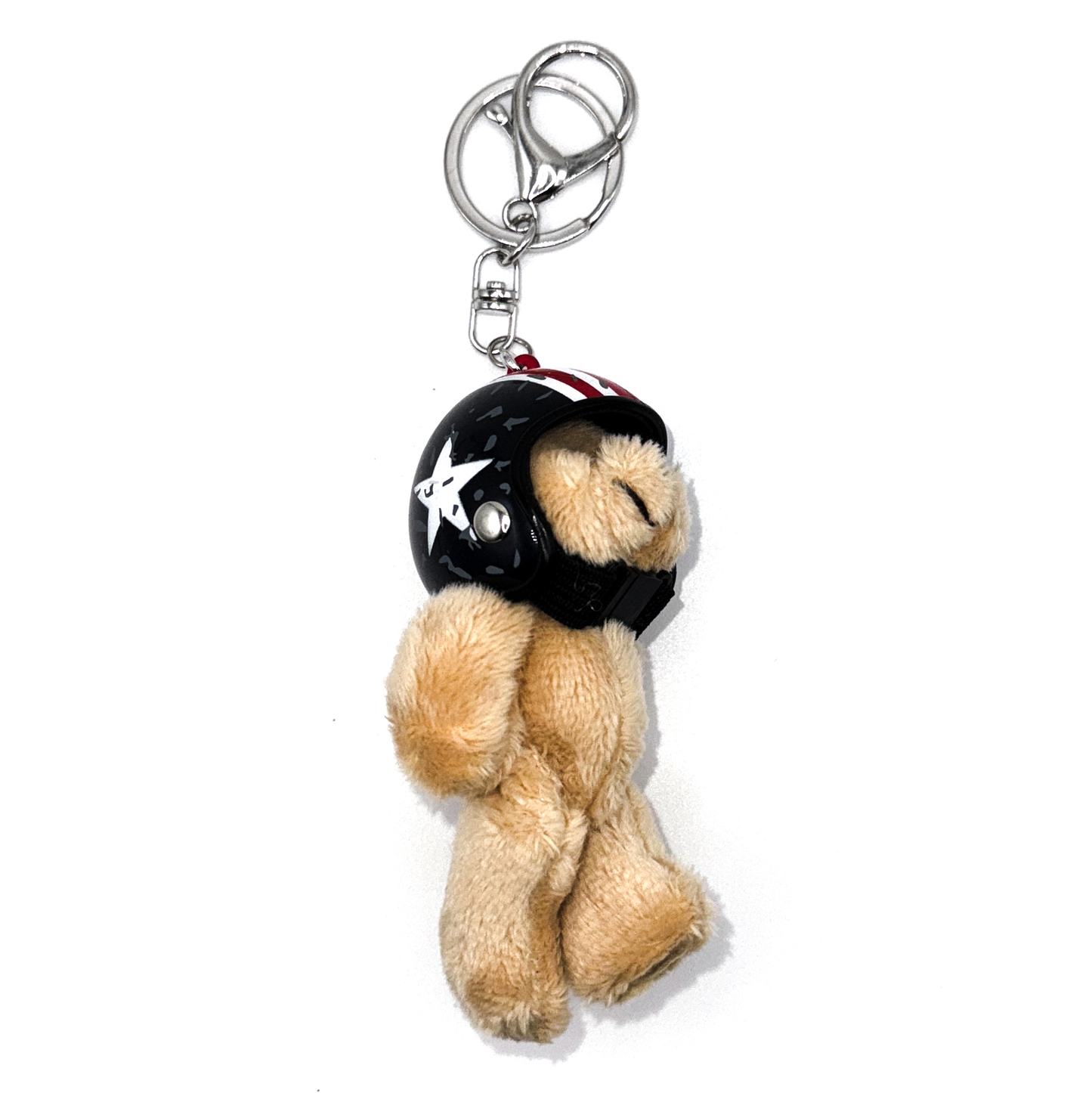 Helmet Teddy Bear Keychain