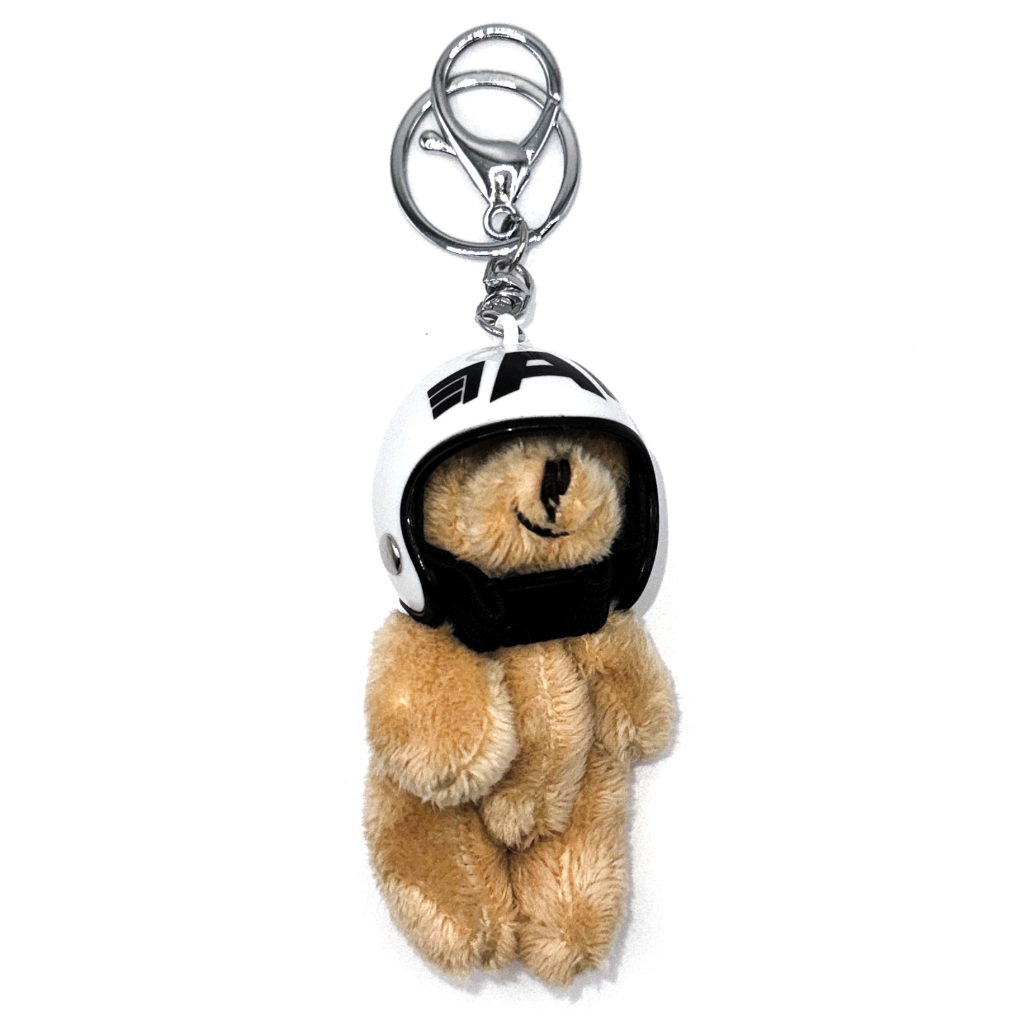 Helmet Teddy Bear Keychain